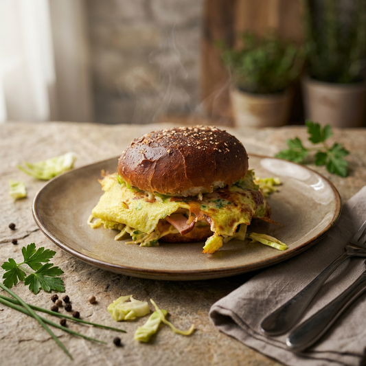 Bayrischer Burger mit cremigem Krautsalat