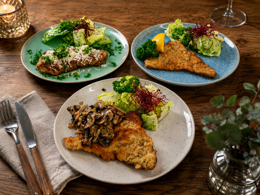 Crispy Schnitzel with Creamy Mushroom Sauce