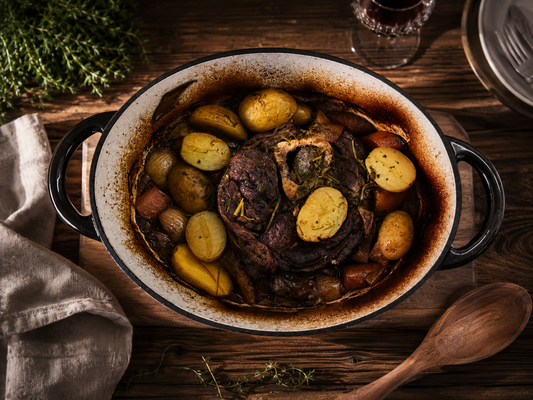 One Pot Rinderbeinscheiben mit Kartoffeln