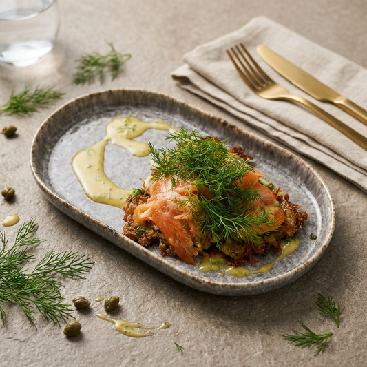 Reibekuchen mit Lachs